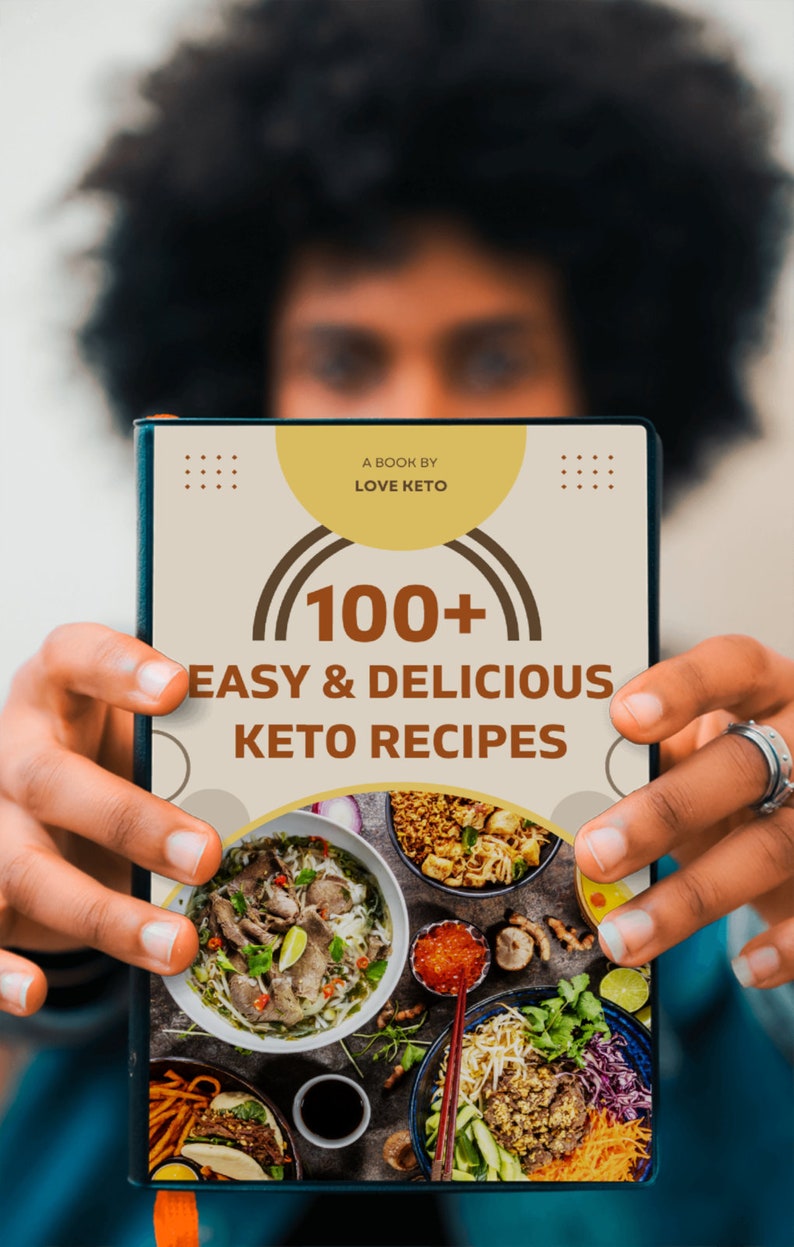 Keto Kitchen Pack: 100 Simple Recipes, Planner, Low Carb Guide Print at Home image 1