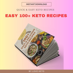 Keto Kitchen Pack: 100 Simple Recipes, Planner, Low Carb Guide Print at Home image 2