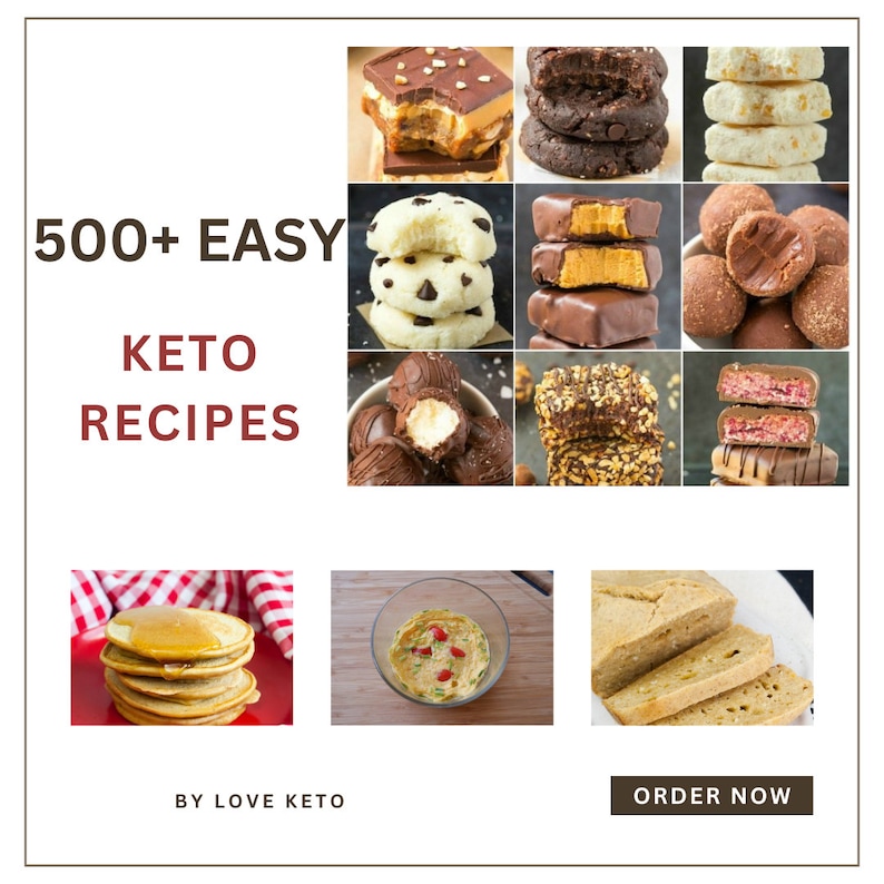 500 Keto Recipes Collection Cookbook Set, Healthy Low Carb Meals, Instant PDF Download Bundle image 1
