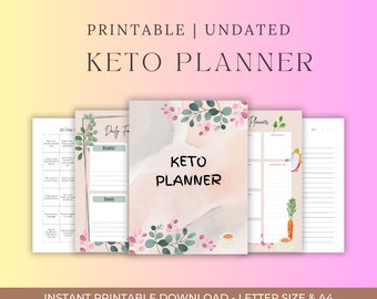 Easy  Keto Meal Plan, Keto Diet Meal Plan, PDF, Meal Plan With Net Carbs and FREE Shopping List, Keto Diet Guide Printable