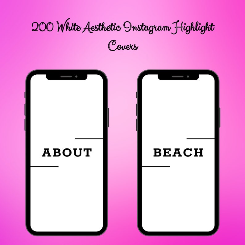 200 White Aesthetic Instagram Highlight Covers Minimalistic Etsy