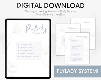 FlyLady Controledagboek, Afdrukbare schoonmaakchecklist, Reinigingssysteem, Reinigingsroutines, FlyLady-methode, Klusjeschecklist, FLYLADY