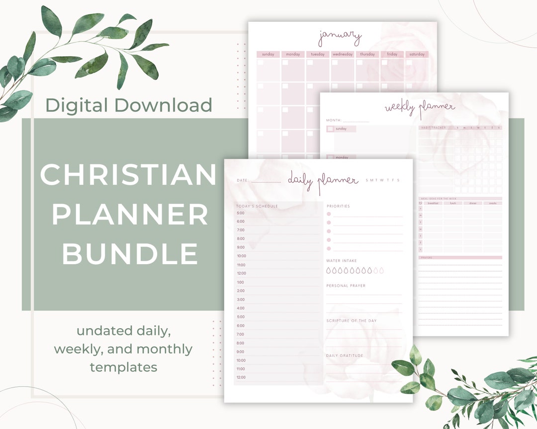 Christian Planner Printable, Printable Calendar, Calendar Printable ...