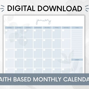 Christian Planner Printable, Printable Calendar, Calendar Printable ...