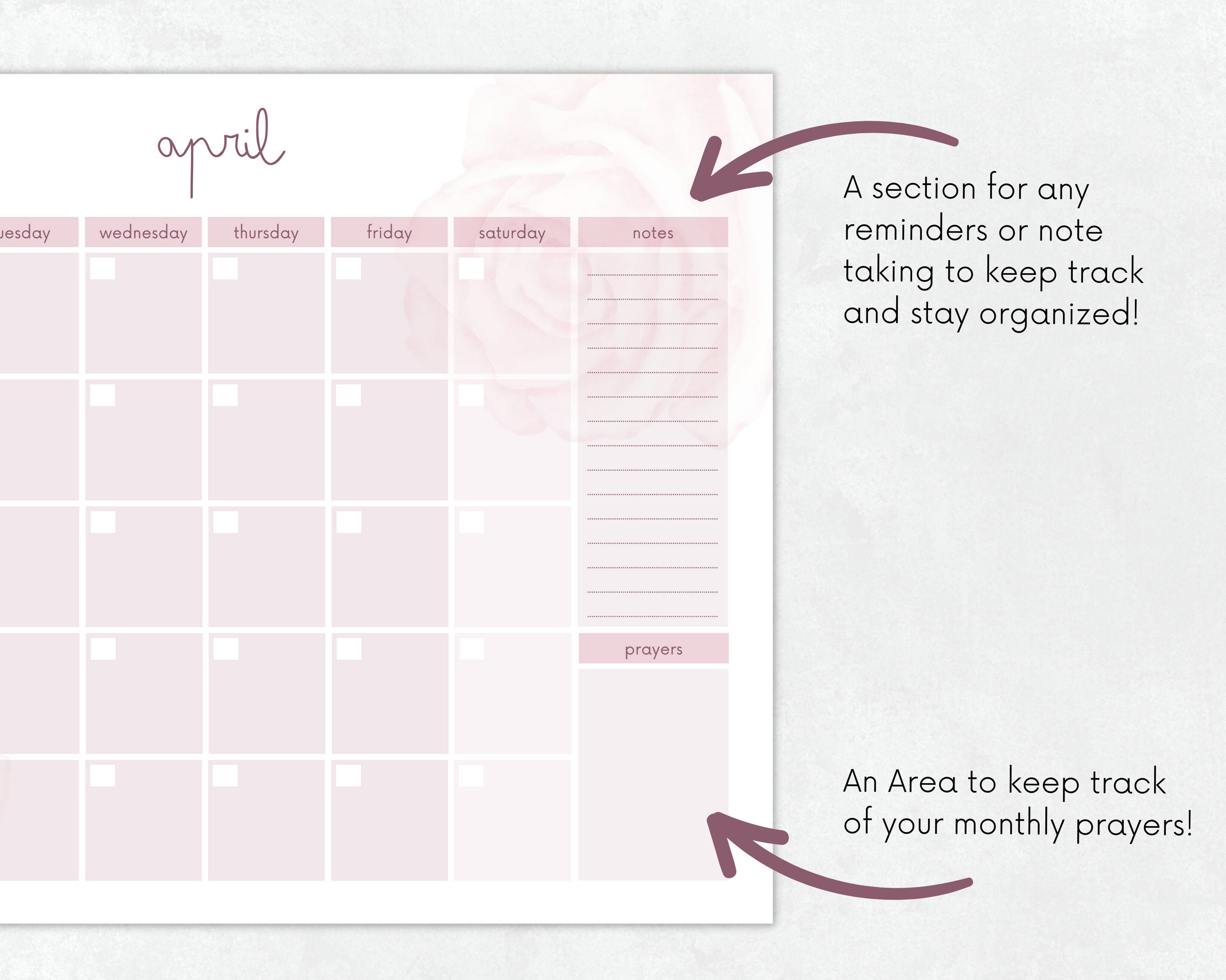 Christian Planner Printable Printable Calendar Calendar - Etsy