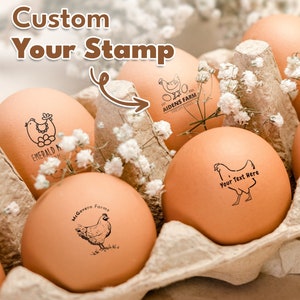 Custom Egg Stamp - Personalized Rubber Egg Stamp - Butt Nugget Egg Stamp - Mini Fresh Egg Stamps Egg Labels - Personalized Chicken Gifts