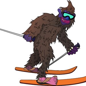 Skikniebeuge Bigfoot png