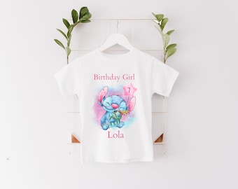 Personalised Stitch Birthday T-shirt