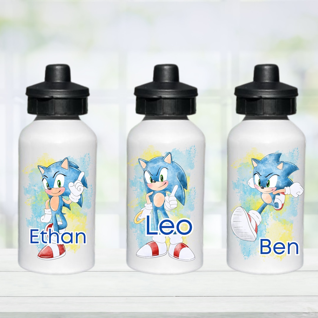 Personalised Sonic Water Bottle Etsy