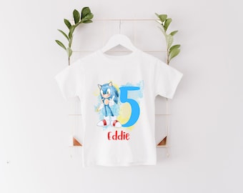 Personalised Sonic Birthday T-shirt