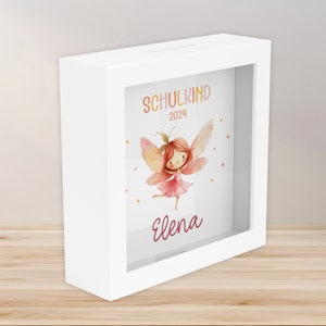 Ballerina Schulkind 2025 Spardose mit Wunschname Fee Name Kind personalisiert Kinder Geschenk Geburtstagsgeschenk Einschulung