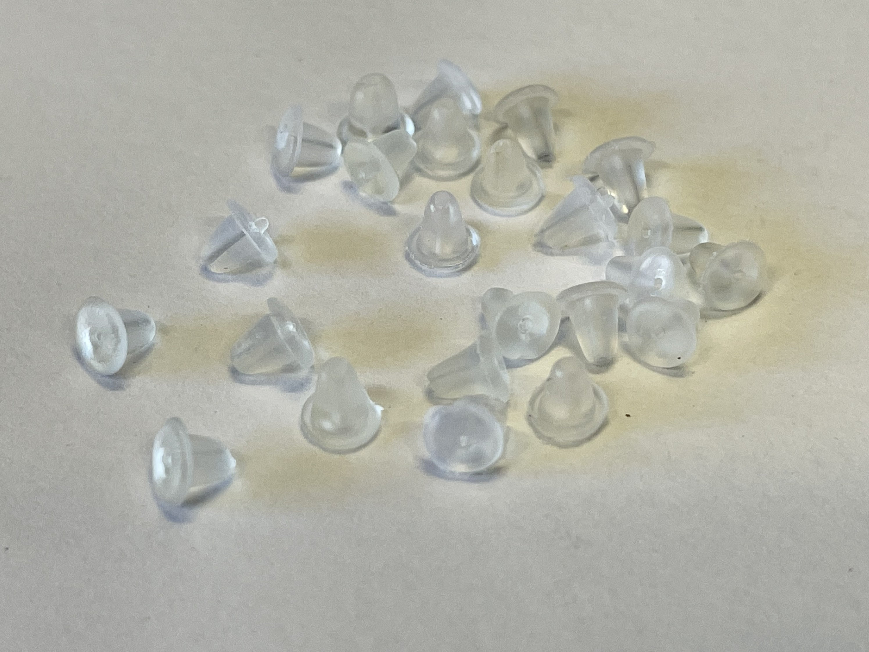 Silicone Heart Shape Earring Backs, Replacement, Soft, Clear, Rubber  Earring Backings, Hypoallergenic 