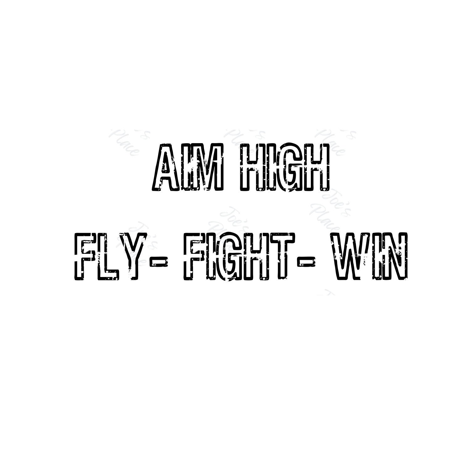 Air Force Motto SVG Png Aim High Military Cricut Cutting Etsy