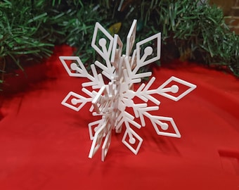 2pcs Slide-Together Snowflake Ornament