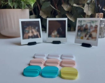Set of Polaroid Stands, 3D Printed Design, Various Colors, Camera Stand Holder, Photo Display
