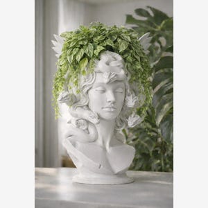 Medusahuvudplanterare: 3D-utskriven modern trädgårdsdekoration inomhus/utomhus