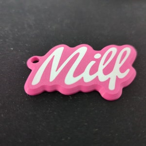MILF Keychain Barbie Style, Funny Keyring, Statement Key Holder, Novelty Keychain, Gift for Friends, Unique Key Accessory