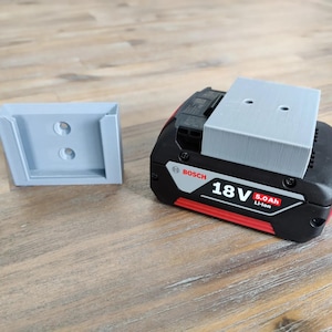 Bosch 18v Battery Holder, Power Tool Organizer, Battery Storage, 3D Printed Tool Accessories, Workshop Organization
