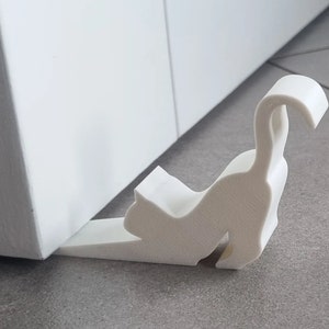 Stretching Cat Door Stop, Cute Animal Decor, Novelty Doorstop, Cat Lover Gift, Home Accessories