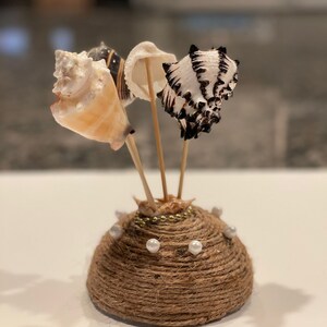 Handmade Shell Bouquet: Coastal Beach Decor