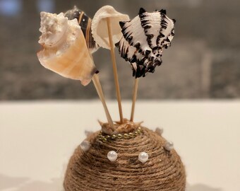 Handmade Shell Bouquet: Coastal Beach Decor