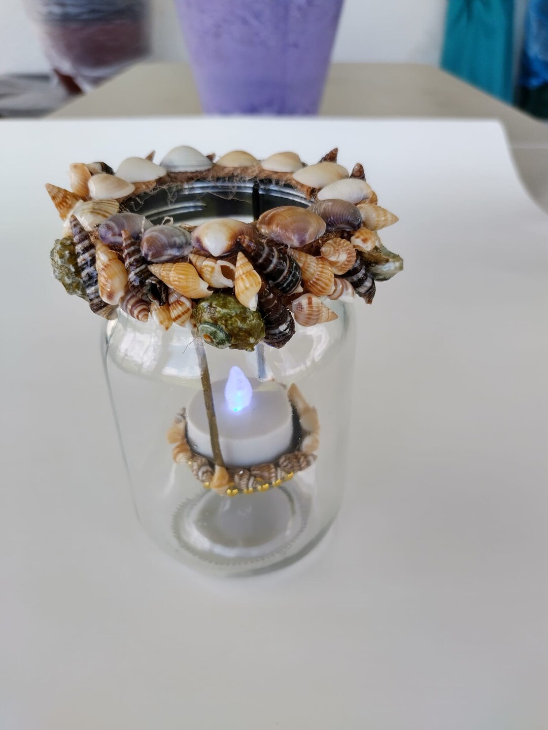 Shell Candle Container Custom Shell Candle Holder: Ocean Decor - Etsy