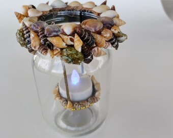 Custom Shell Candle Holder: Ocean Decor