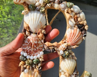 Personalized Seashell Letters – Custom Coastal Wall Décor, Beach Theme Name Signs