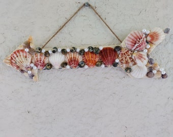 CUSTOM MADE, Shell arrow, shell, ocean decor, gifts