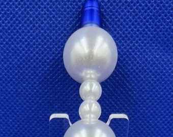Royal Blue and White Writing Pen 1