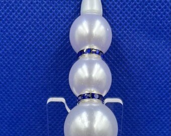 White and Royal Blue Writing Pen 3