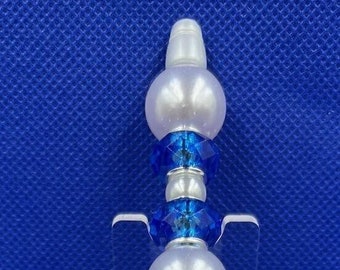 White and Royal Blue Writing Pen 1