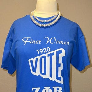 Zeta Phi Beta - Finer Women Vote T-Shirt 2