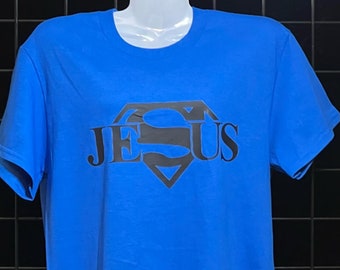 Jesus Superhero Crew Neck T-Shirt