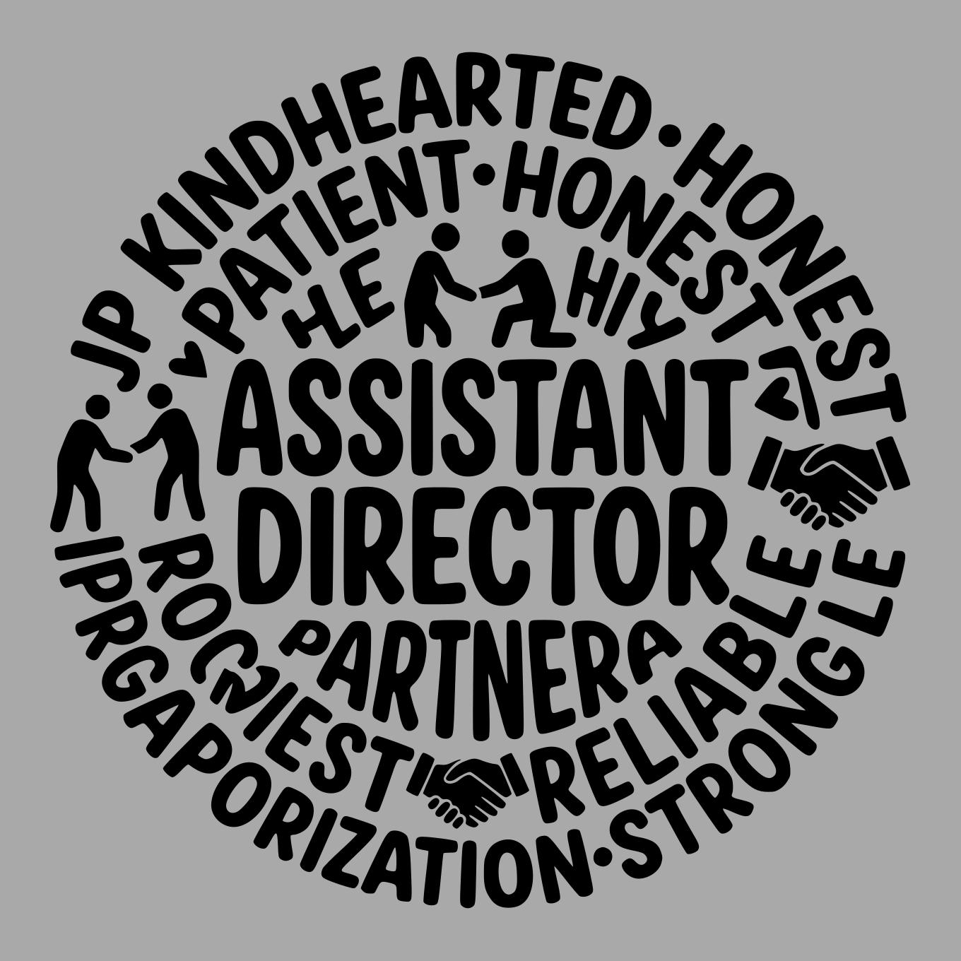 Assistant Director SVG PNG: Bold Typographic Circular Cut File for ...
