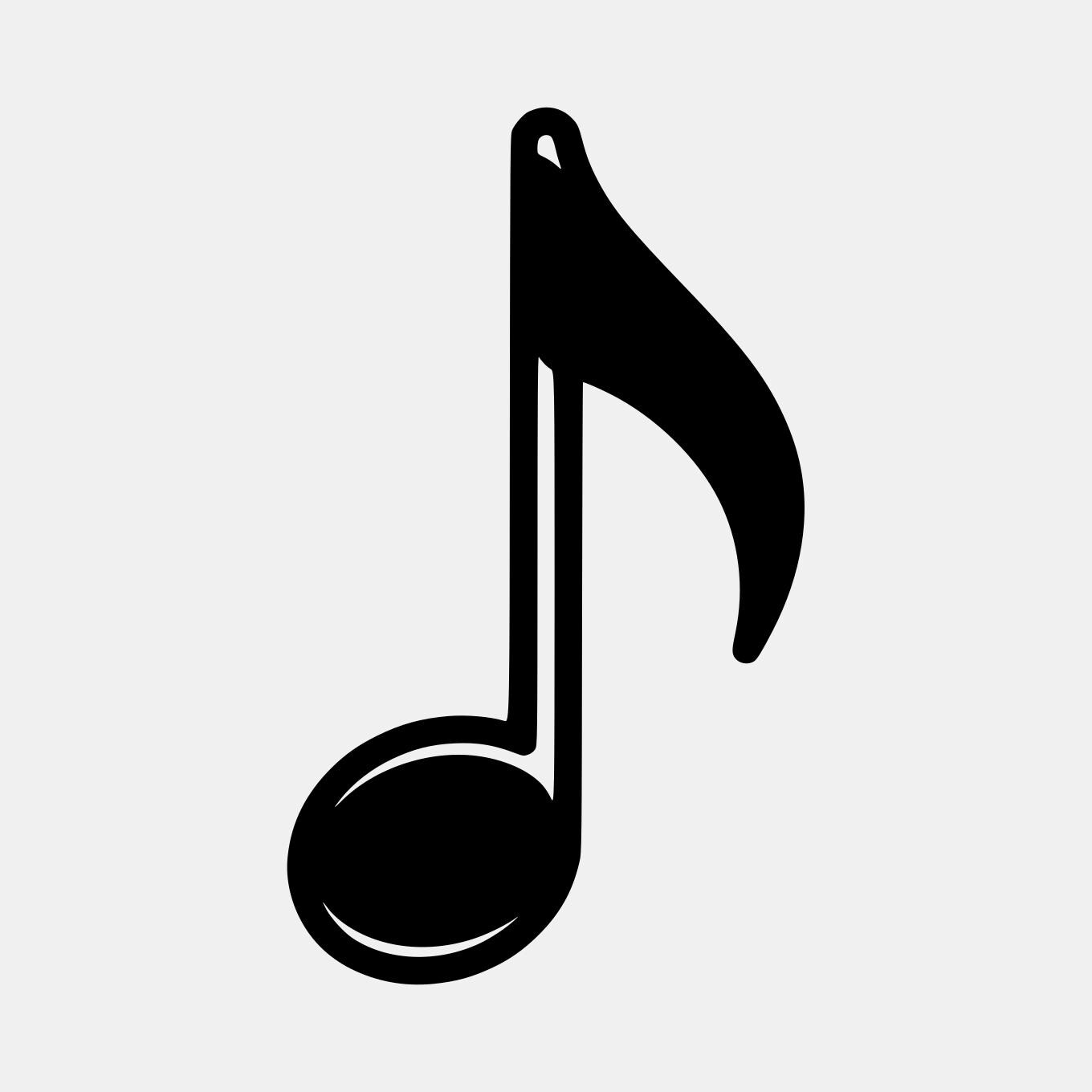 Eighth Note SVG PNG: Clean Line Music Symbol Design (digital Download ...