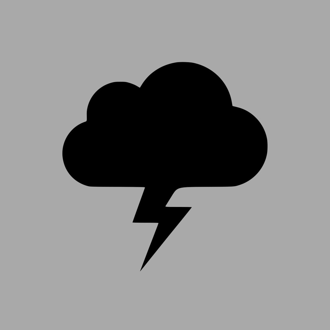 Kawaii Storm Cloud Lightning SVG | Cute Weather Icon Clipart for Cricut ...
