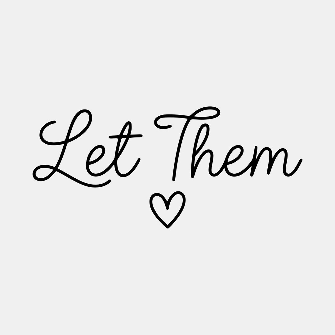 Let Them Script SVG PNG : dessin au trait minimaliste (téléchargement ...