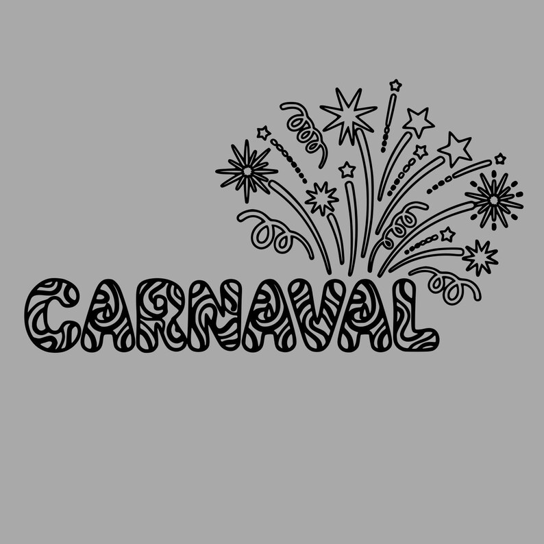 Carnaval Text SVG PNG: Festive Design for Crafts (digital Download) - Etsy