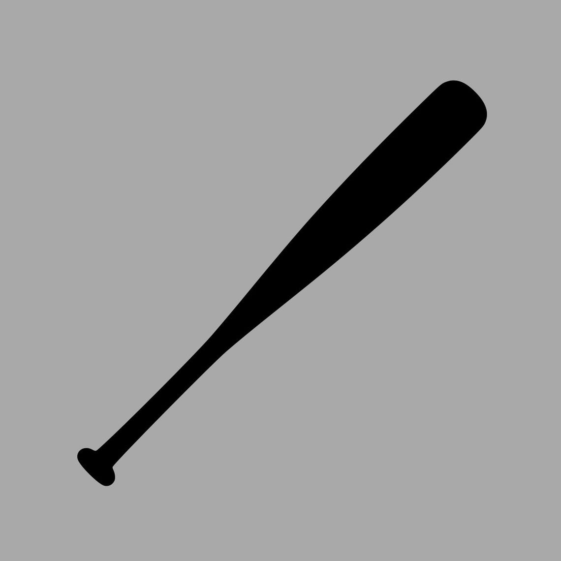 Minimal Baseball Bat SVG Outline, Sports Icon Clipart for Cricut and ...