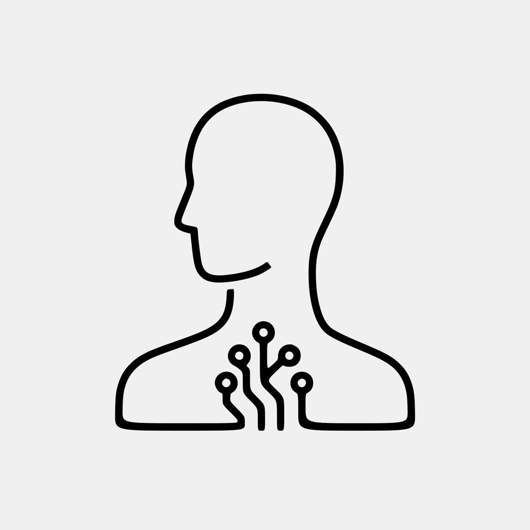Humanoid Circuit Board Avatar SVG, Futuristic Digital Human Outline for ...
