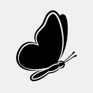 Butterfly With Wings Closed SVG PNG: Minimalist Design (Digital Download)