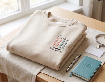 Embroidered Custom Human Resources Sweatshirt, Personalized HR Shirt, Administrative Gift, Hr Squad Shirt, Coworker Gift, HR Manager Shirt