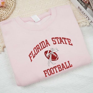Embroidered Florida State Football Shirt, Embroidered FSU Shirt, Football Season, Florida State Coquette, Seminoles Coquette, FSU Seminoles2