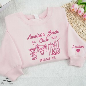 Embroidered  Beach Bachelorette Sweatshirt, Mermaid Bachelorette Shirt, Beach Bach Party T-shirt, Girls Weekend Shirt, Martini Girl Trip Tee
