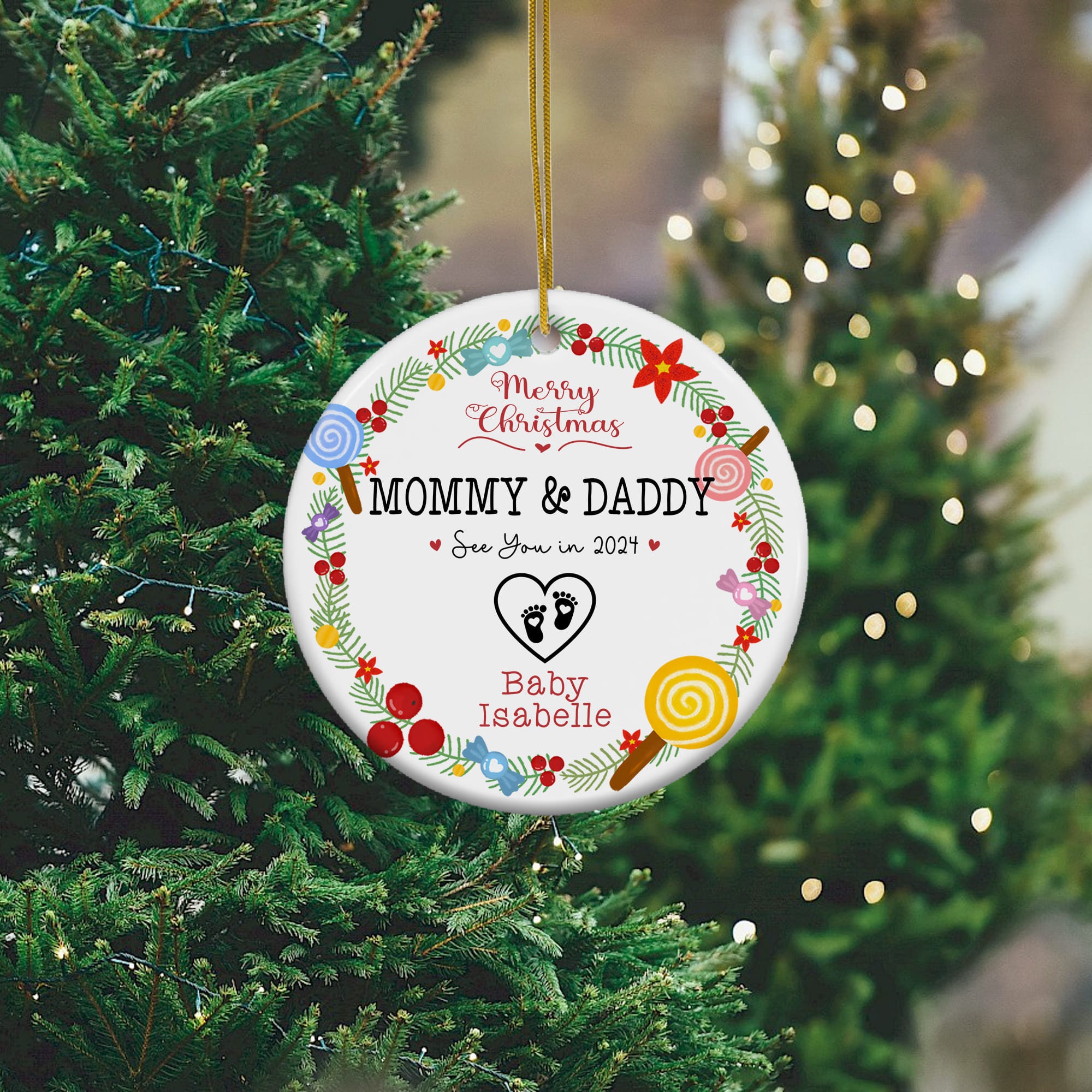 Personalized Merry Christmas Mommy and Daddy See You in 2024 Etsy