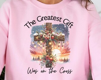 Christian Christmas Sweatshirt, Religious Gift, Faith Pullover