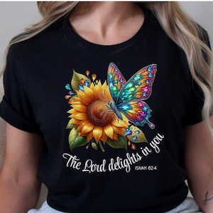 Bible Verse Shirt, Christian T-Shirt, Christian Shirts, Faith TShirt, Cute Faith Shirts, Christian Women Shirt, Gift for Her, Religious Gift