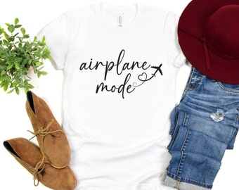 Camiseta de modo avión, camiseta de vacaciones, camiseta de modo vacaciones, camiseta de viaje, camiseta de viaje de chicas, camiseta de avión, camiseta de azafata