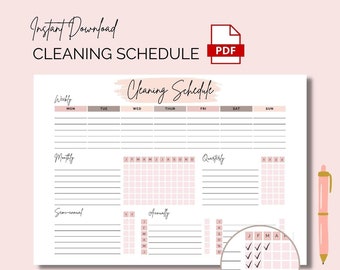chore chart husband and wife Cleaning Planner Cleaning Schedule Cleaning Checklist Weekly House Chores Printable Cleaning Planner Monthly Household Planner Printable